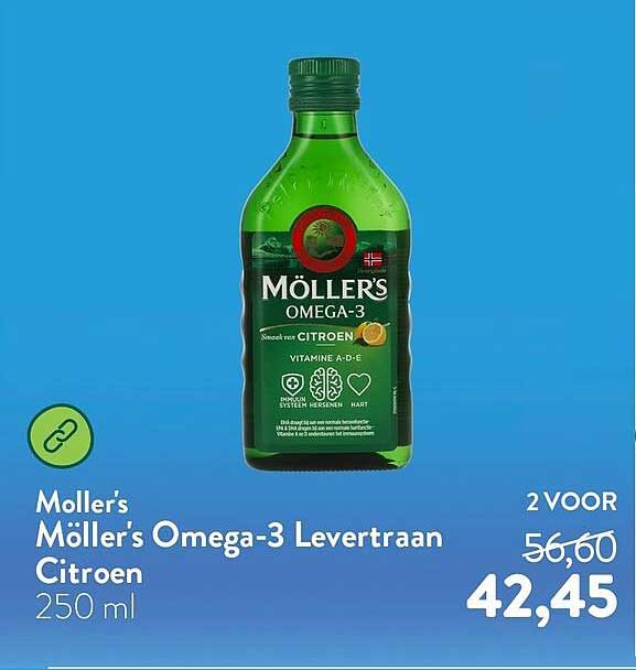 Möller's Möller's Omega-3 Levertraan Citroen 250 ml