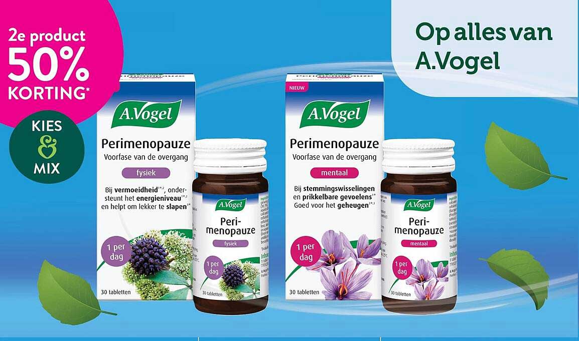 Op alles van A.Vogel 2e product 50% korting