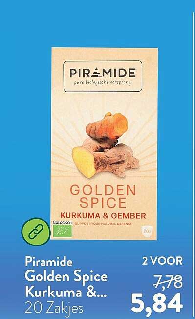 Piramide Golden Spice Kurkuma &... 20 Zakjes 2 VOOR