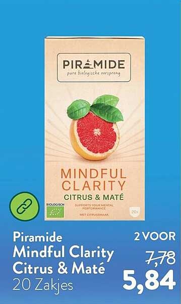 Piramide Mindful Clarity Citrus & Maté 20 Zakjes 2 VOOR