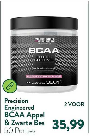 Precision Engineered BCAA Appel & Zwarte Bes 50 Porties 2 VOOR