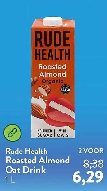 Rude Health Roasted Almond Oat Drink 1 L 2 VOOR