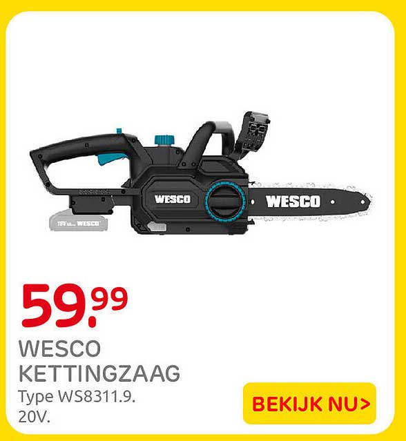 WESCO KETTINGZAAG Type WS8311.9. 20V.