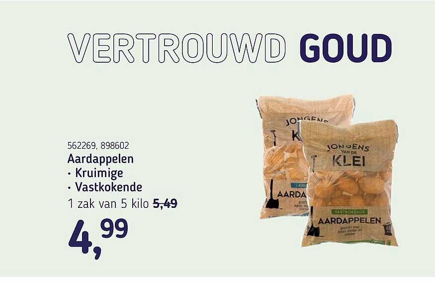 Aardappelen - Kruimige - Vastkokende