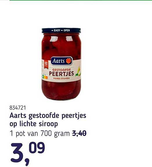 Aarts gestoofde peertjes op lichte siroop