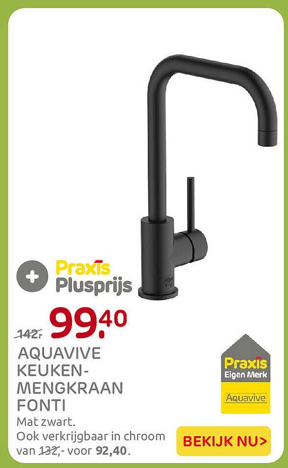 Aquavive keukenmengkraan Fonti
