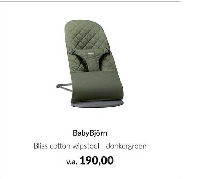 BabyBjörn Bliss cotton wipstoel - donkergroen