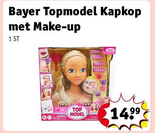 Bayer Topmodel Kapkop met Make-up
