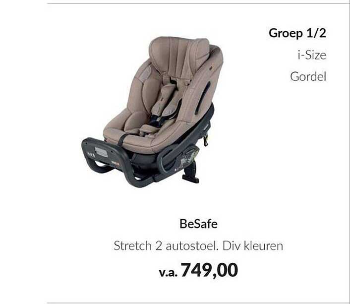 BeSafe Stretch 2 autostoel. Div kleuren