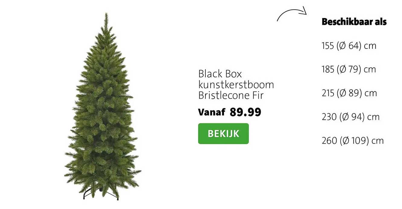 Black Box kunstkerstboom Bristlecone Fir