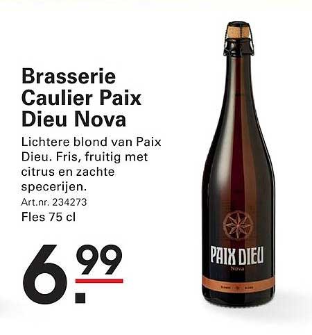Brasserie Caulier Paix Dieu Nova