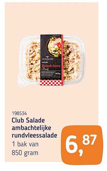 Club Salade ambachtelijke rundvleessalade