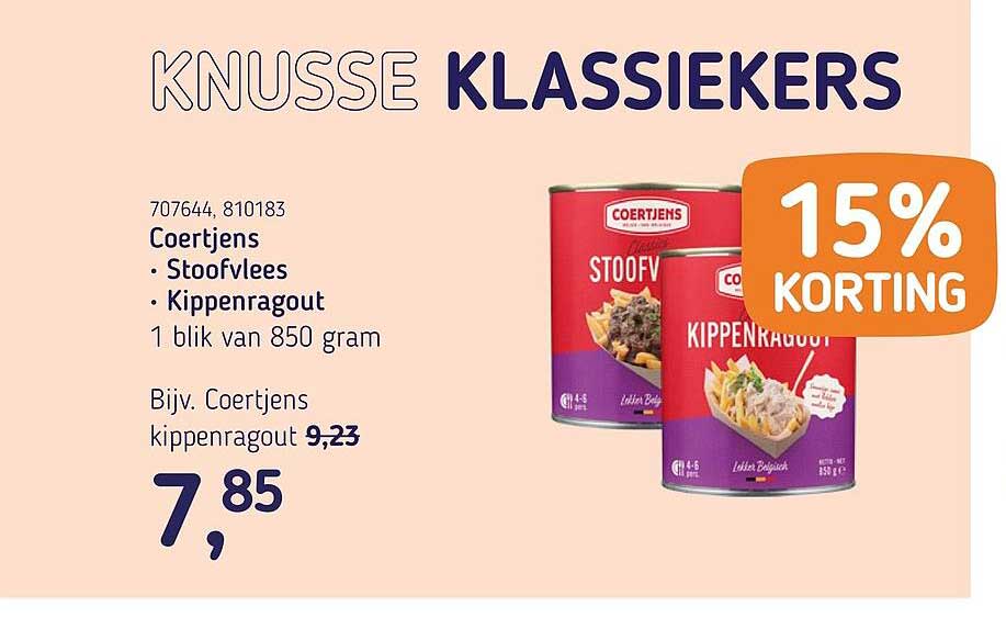 Coertjens Stoofvlees - Kippenragout 15% KORTING