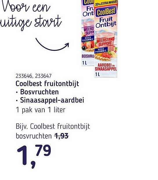 Coolbest fruitontbijt • Bosvruchten • Sinaasappel-aardbei