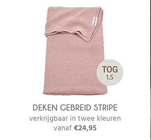 DEKEN GEBREID STRIPE