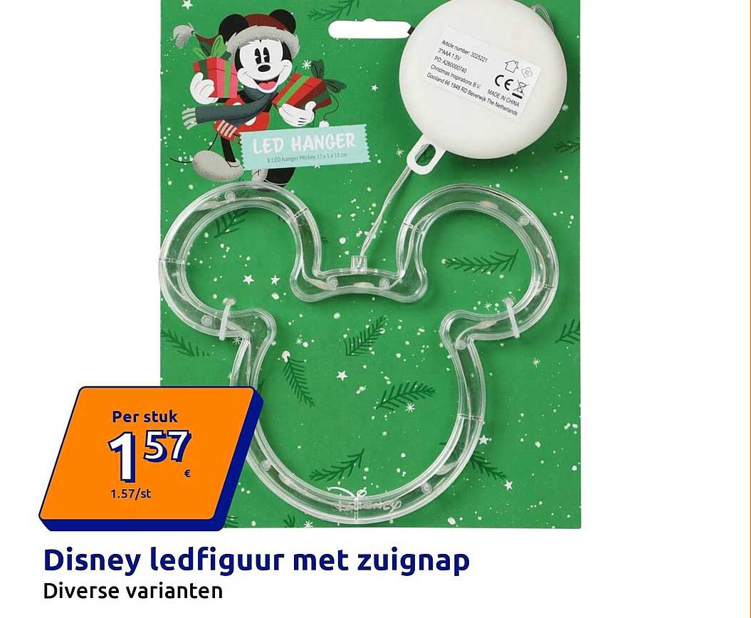 Disney ledfiguur met zuignap Diverse varianten