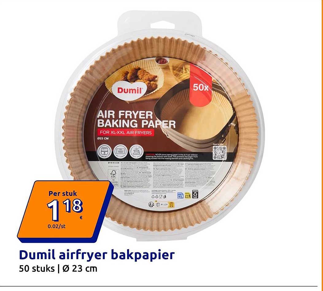 Dumil airfryer bakpapier