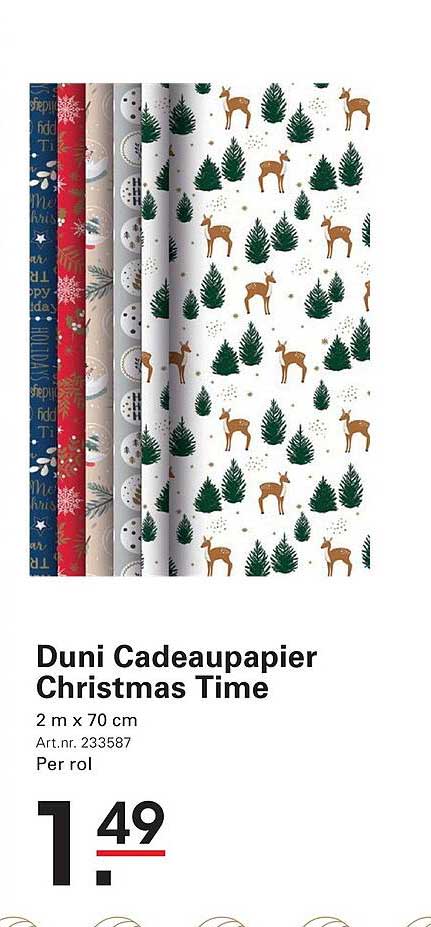 Duni Cadeaupapier Christmas Time