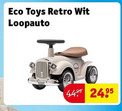 Eco Toys Retro Wit Loopauto