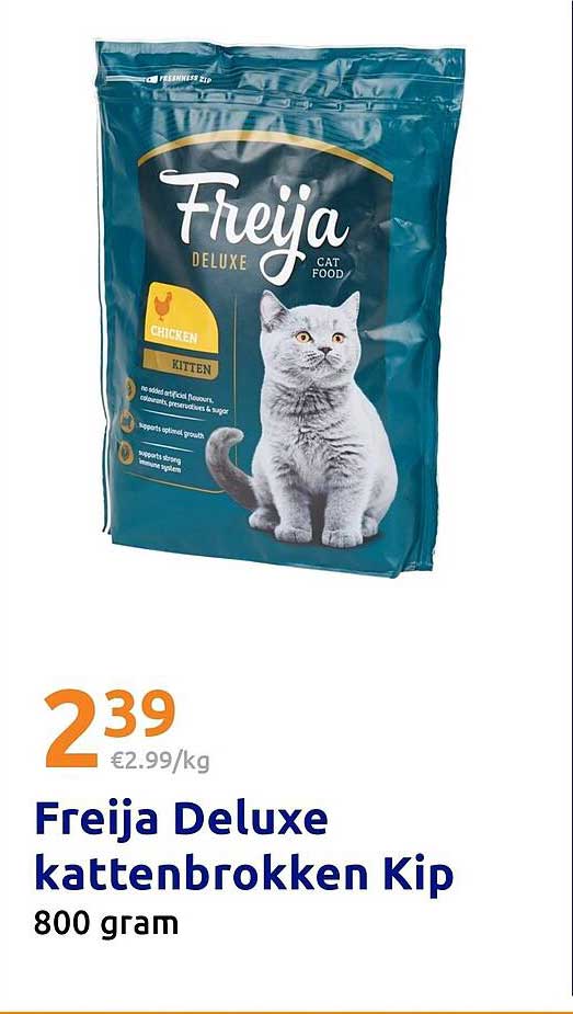 Freija Deluxe kattenbrokken Kip 800 gram