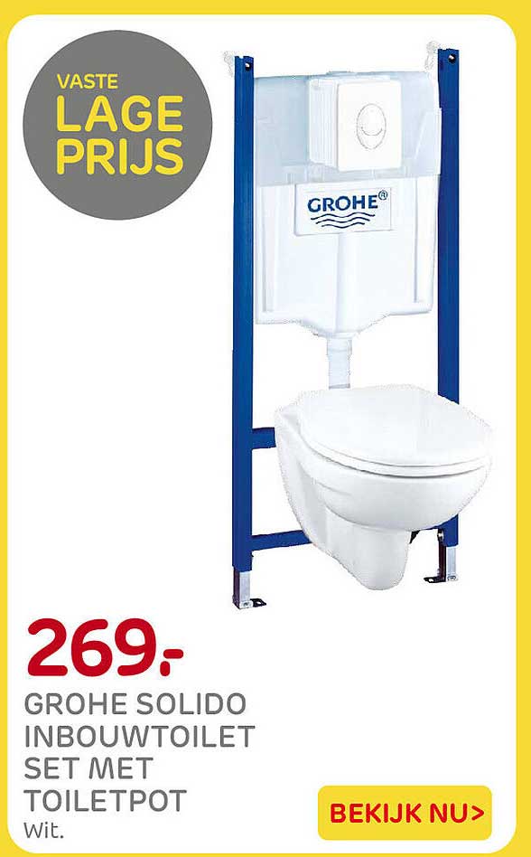 GROHE SOLIDO INBOUWTOILET SET MET TOILETPOT