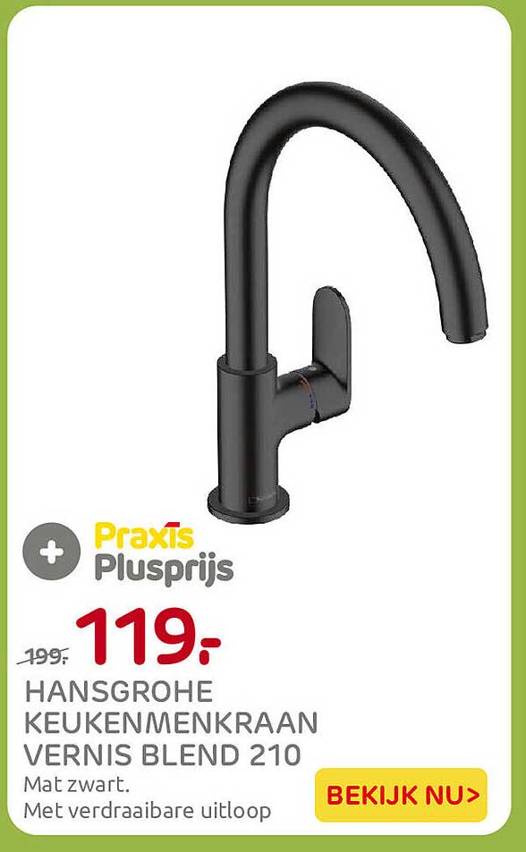 Hansgrohe keukenmengkraan Vernis Blend 210