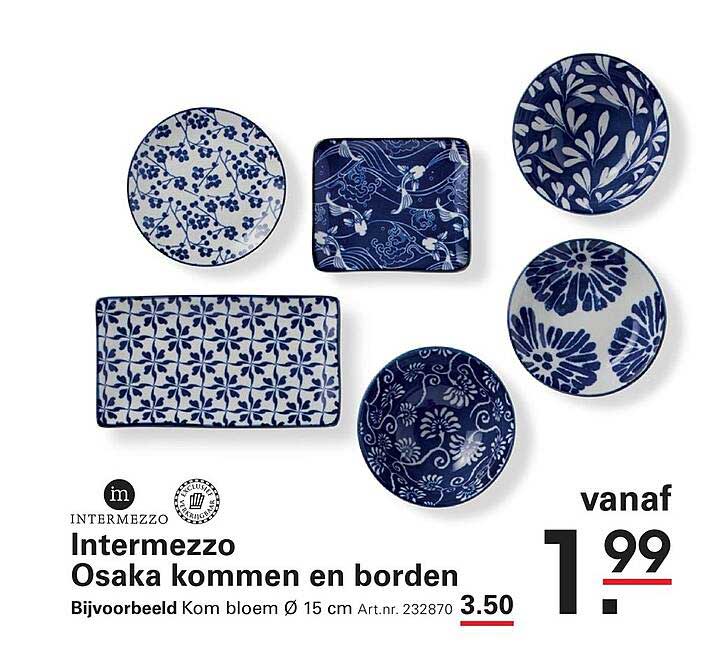 Intermezzo Osaka kommen en borden