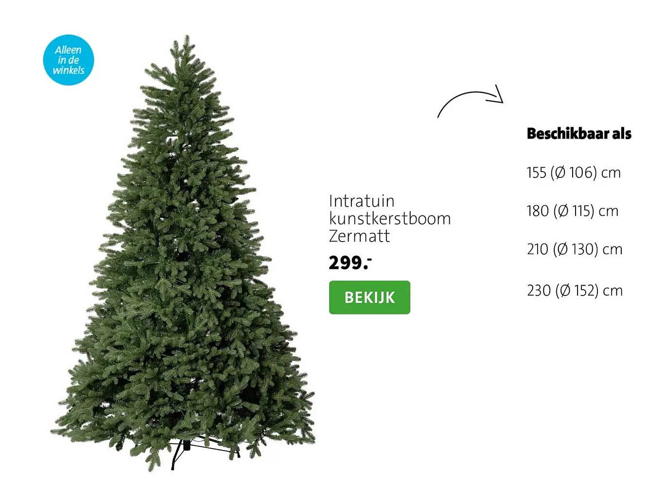 Intratuin kunstkerstboom Zermatt