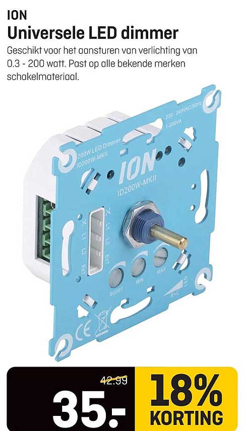 ION Universele LED dimmer 18% KORTING