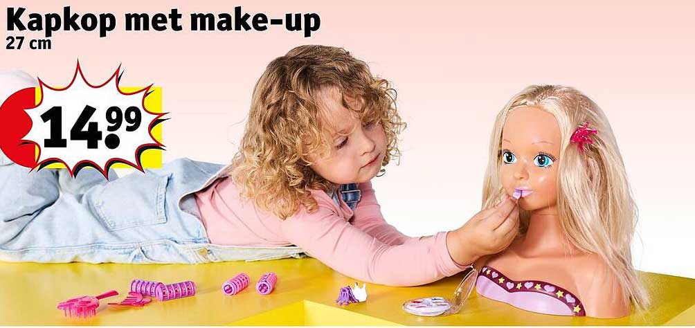 Kapkop met make-up 27 cm
