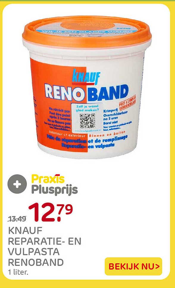 KNAUF REPARATIE- EN VULPASTA RENOBAND