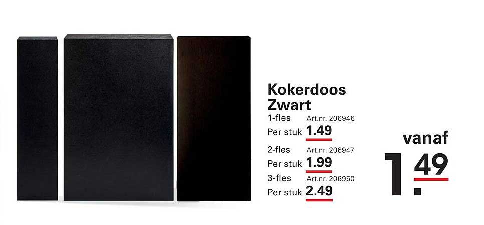 Kokendoos Zwart