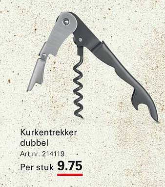 Kurkentrekker dubbel