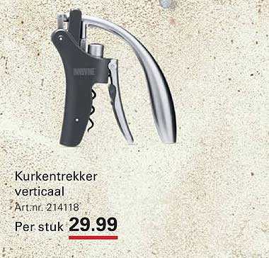 Kurkentrekker verticaal