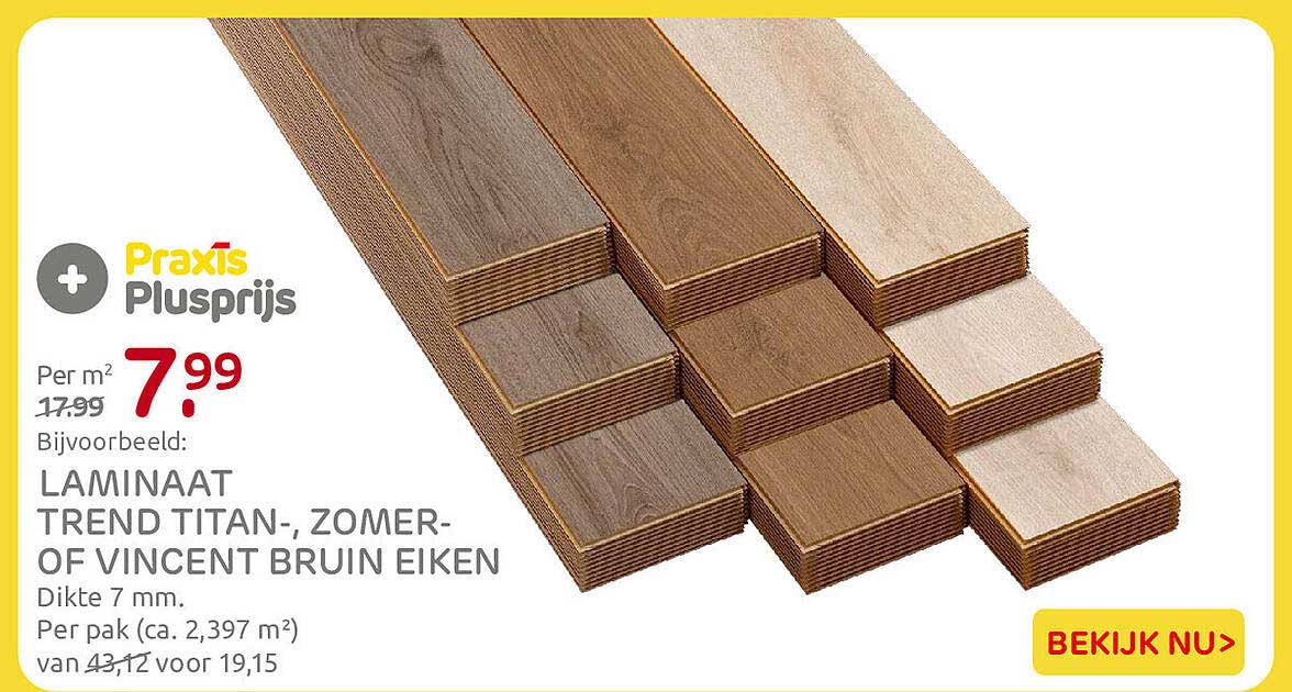 Laminaat Trend Titan, Zomer- of Vincent bruin eiken