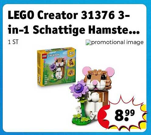 LEGO Creator 31376 3-in-1 Schattige Hamste...