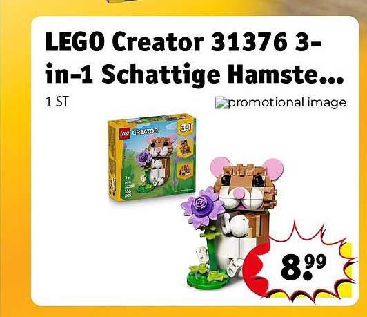 LEGO Creator 31376 3-in-1 Schattige Hamste...