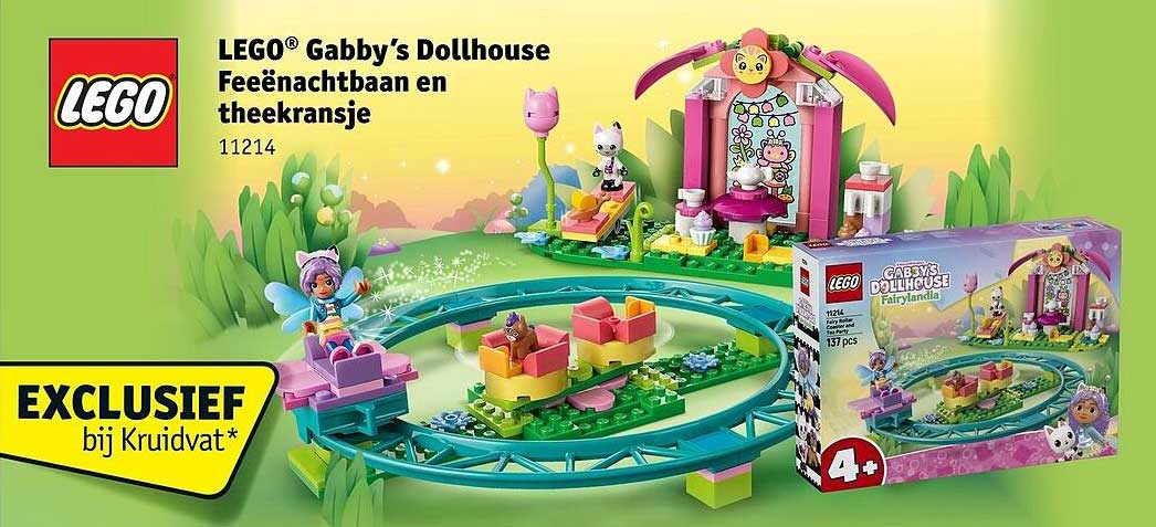 LEGO® Gabby's Dollhouse Feeënachtbaan en theekransje