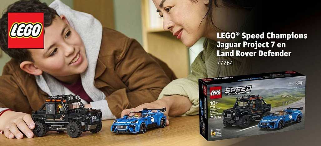 LEGO® Speed Champions Jaguar Project 7 en Land Rover Defender 77264