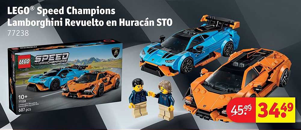 LEGO Speed Champions Lamborghini Revuelto en Huracán STO 77238