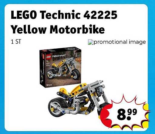 LEGO Technic 4225 Yellow Motorbike