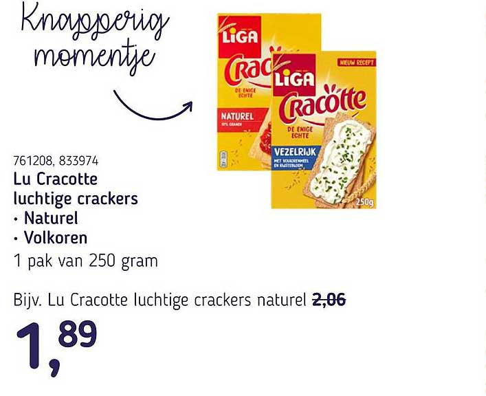 Lu Cracotte luchtige crackers naturel