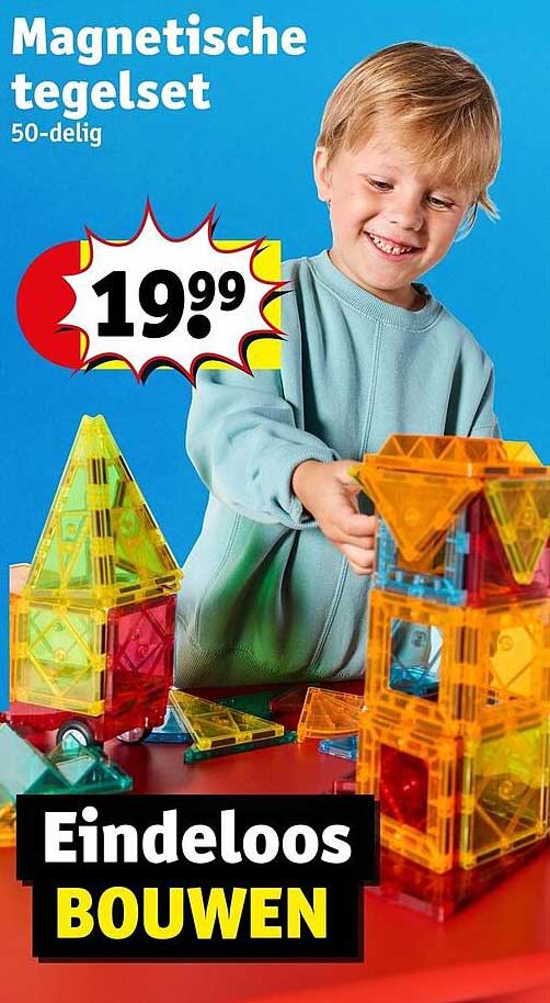 Magnetische tegelset 50-delig
