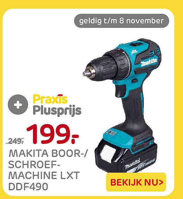 Makita boor-/schroef-machine LXT DDF490