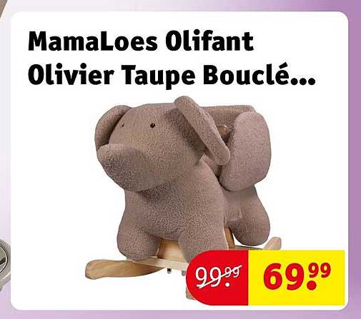 MamaLoes Olifant Olivier Taupe Bouclé...