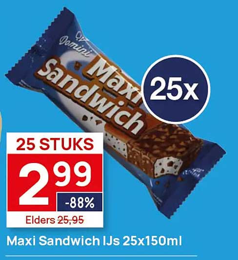 Maxi Sandwich IJs 25x150ml