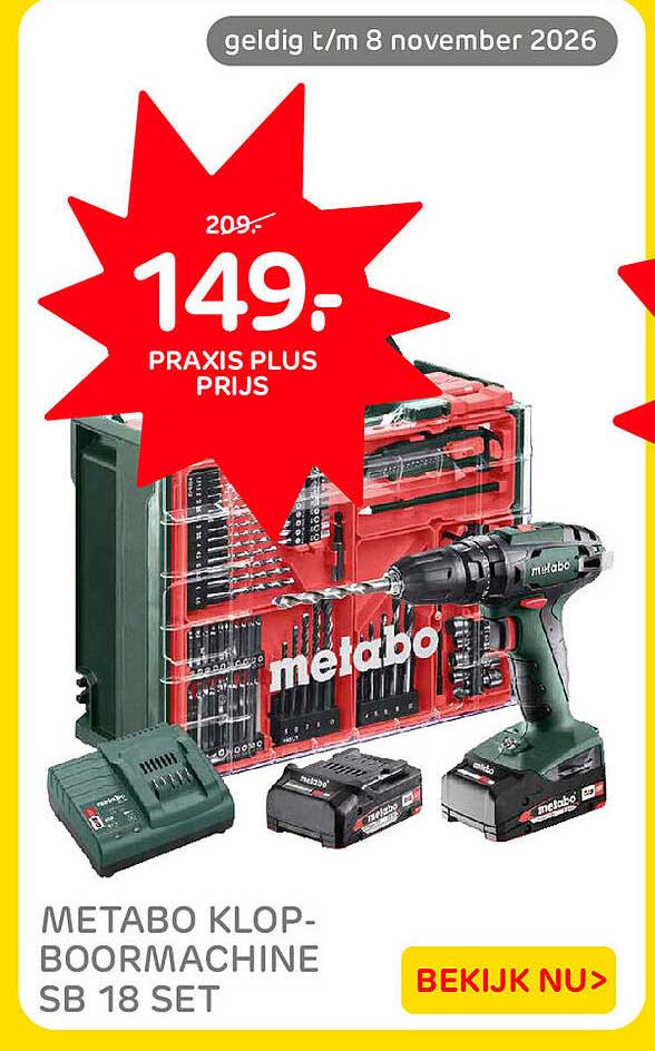 METABO KLOP-BOORMACHINE SB 18 SET