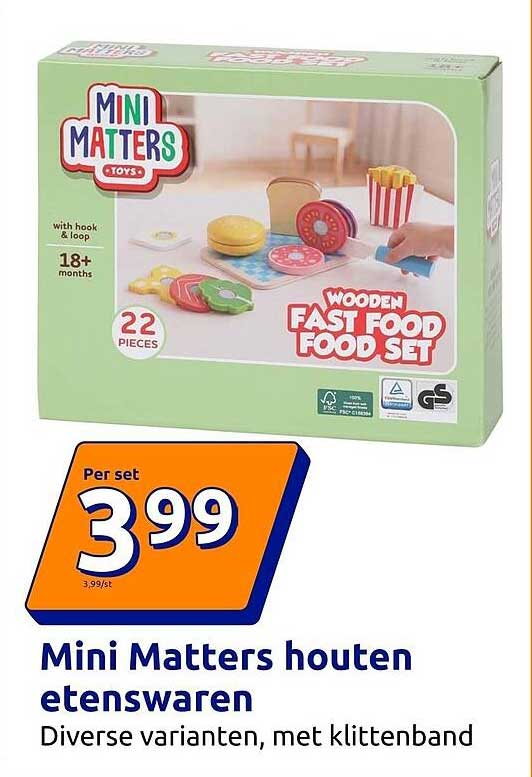 Mini Matters houten etenswaren