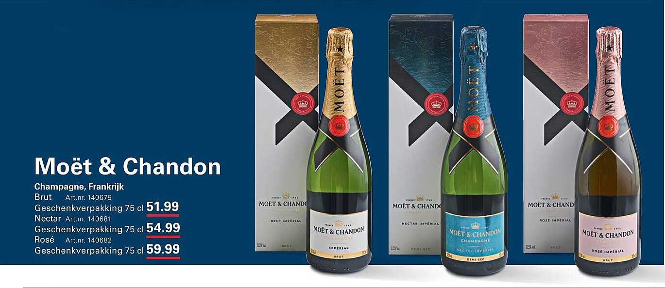 Moët & Chandon Champagne, Frankrijk Brut Geschenkverpakking 75 cl