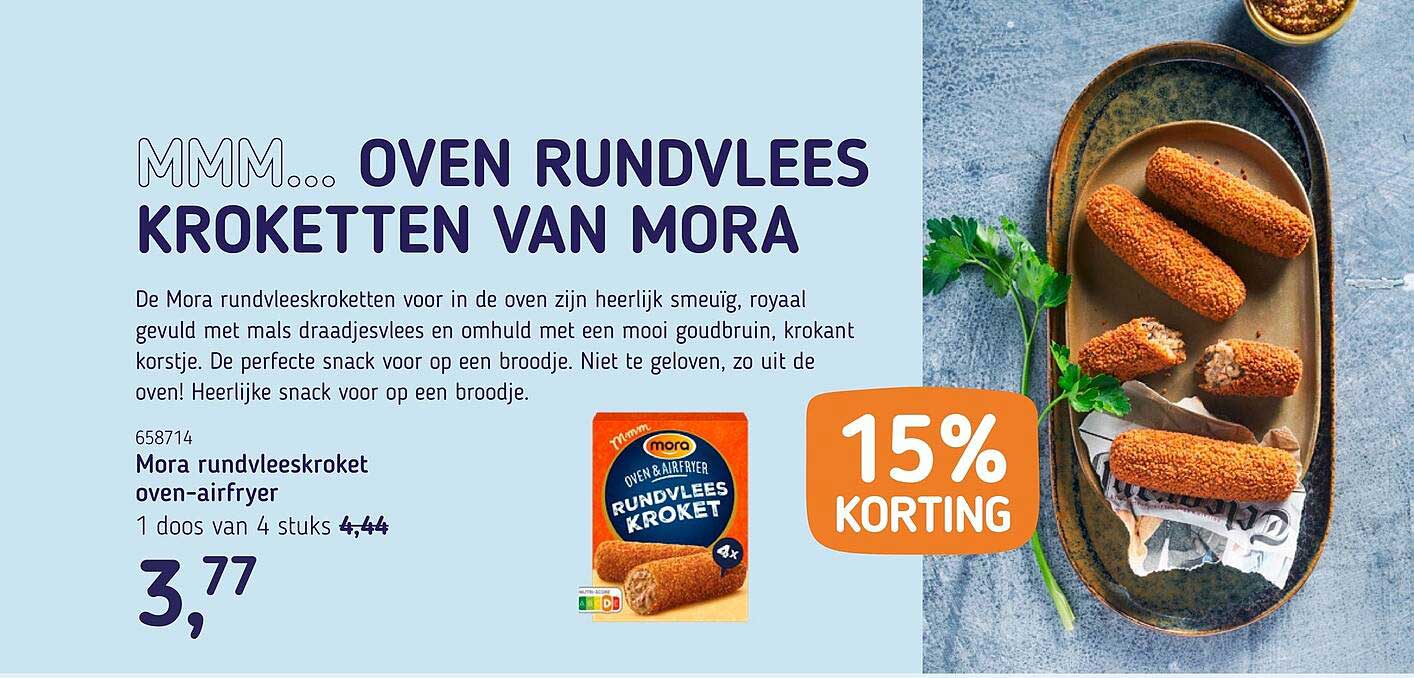 Mora rundvleeskroket oven-airfryer 15% KORTING